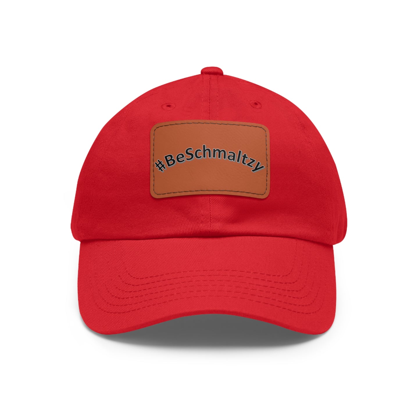 #BeSchmaltzy - Hat with Leather Patch (Rectangle)