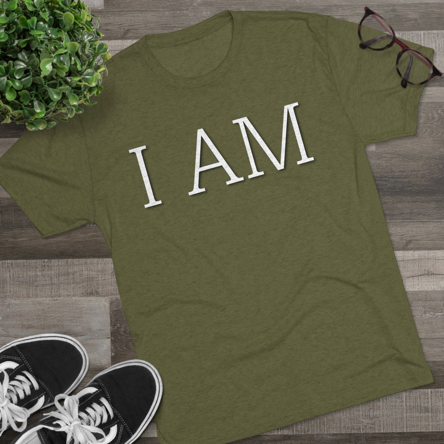 I AM Declaration - White Letters - Tri-Blend T-Shirt