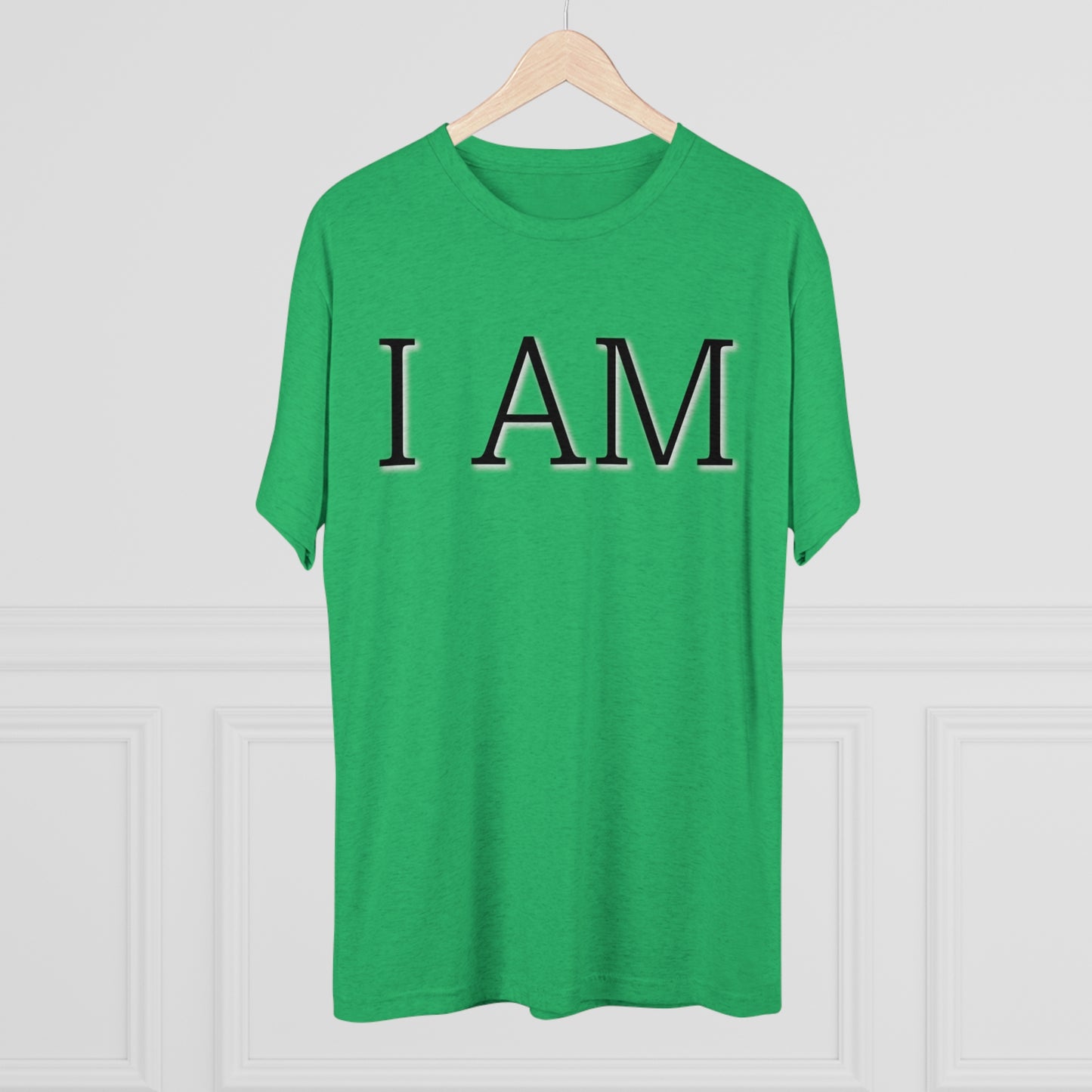 I AM Declaration - Black Letters - Tri-Blend T-Shirt